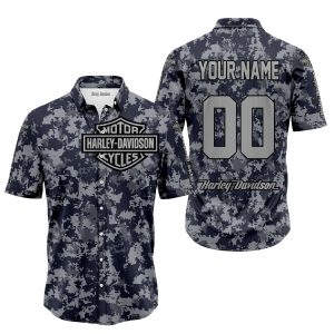 LIMITED EDITION PRODUCTS  - US NAVY - HARLEY DAVIDSON RACING - CUSTOM NAME - BUTTON SHIRT