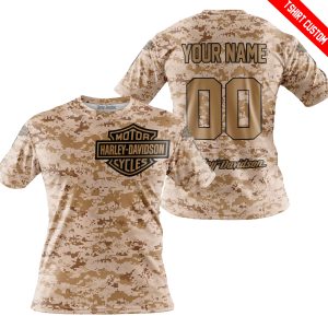 LIMITED EDITION PRODUCTS  - US MARINE - HARLEY DAVIDSON RACING - CUSTOM NAME - T-SHIRT