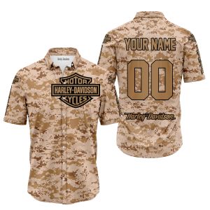 LIMITED EDITION PRODUCTS  - US MARINE - HARLEY DAVIDSON RACING - CUSTOM NAME - BUTTON SHIRT