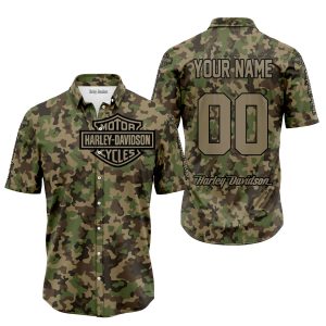 LIMITED EDITION PRODUCTS  - US ARMY V3 - HARLEY DAVIDSON RACING - CUSTOM NAME - BUTTON SHIRT