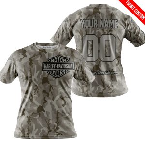 LIMITED EDITION PRODUCTS  - US ARMY V2 - HARLEY DAVIDSON RACING - CUSTOM NAME - T-SHIRT