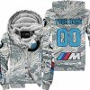 LIMITED EDITION PRODUCTS - US AIR PORCE - BMW RACING V1 - CUSTOM NAME - FLEECE ZIP HOODIE