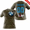LIMITED EDITION PRODUCTS - US MARINE V1 - BMW RACING V1 - CUSTOM NAME - T-SHIRT