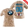 LIMITED EDITION PRODUCTS - US MARINE - BMW RACING V1 - CUSTOM NAME - T-SHIRT