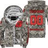 LIMITED EDITION PRODUCTS - US ARMY - GAS GAS RACING V1 - CUSTOM NAME - FLEECE ZIP HOODIE