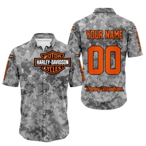 LIMITED EDITION PRODUCTS - US ARMY V1 - HARLEY DAVIDSON RACING V1 - CUSTOM NAME - BUTTON SHIRT
