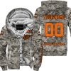 LIMITED EDITION PRODUCTS - US ARMY - HARLEY DAVIDSON RACING V1 - CUSTOM NAME - FLEECE ZIP HOODIE