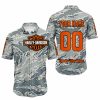 LIMITED EDITION PRODUCTS - US AIR PORCE - HARLEY DAVIDSON RACING V1 - CUSTOM NAME - BUTTON SHIRT