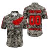 LIMITED EDITION PRODUCTS - US ARMY - HONDA RACING V1 - CUSTOM NAME - BUTTON SHIRT