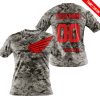 LIMITED EDITION PRODUCTS - US ARMY - HONDA RACING V1 - CUSTOM NAME - T-SHIRT
