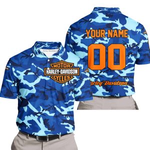 LIMITED EDITION PRODUCTS - US NAVY V1 - HARLEY DAVIDSON RACING V1 - CUSTOM NAME - POLO SHIRT
