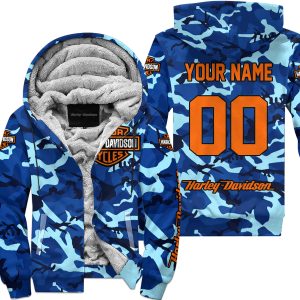 LIMITED EDITION PRODUCTS - US NAVY V1 - HARLEY DAVIDSON RACING V1 - CUSTOM NAME - FLEECE ZIP HOODIE