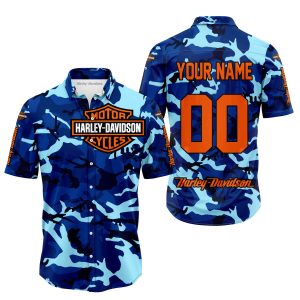 LIMITED EDITION PRODUCTS - US NAVY V1 - HARLEY DAVIDSON RACING V1 - CUSTOM NAME - BUTTON SHIRT