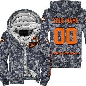 LIMITED EDITION PRODUCTS - US NAVY - HARLEY DAVIDSON RACING V1 - CUSTOM NAME - FLEECE ZIP HOODIE