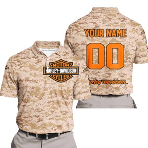 LIMITED EDITION PRODUCTS - US MARINE - HARLEY DAVIDSON RACING V1 - CUSTOM NAME - POLO SHIRT