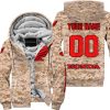 LIMITED EDITION PRODUCTS - US MARINE - HONDA RACING V1 - CUSTOM NAME - FLEECE ZIP HOODIE
