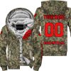LIMITED EDITION PRODUCTS - US ARMY V3 - HONDA RACING V1 - CUSTOM NAME - FLEECE ZIP HOODIE