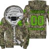 LIMITED EDITION PRODUCTS - US ARMY V3 - KAWASAKI RACING V1 - CUSTOM NAME - FLEECE ZIP HOODIE