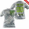 LIMITED EDITION PRODUCTS - US AIR PORCE - MONSTER ENERGY RACING V1 - CUSTOM NAME - T-SHIRT