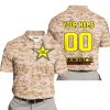 LIMITED EDITION PRODUCTS - US MARINE - ROCKSTAR ENERGY RACING V1 - CUSTOM NAME - POLO SHIRT