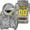 LIMITED EDITION PRODUCTS - US ARMY V1 - ROCKSTAR ENERGY RACING V1 - CUSTOM NAME - FLEECE ZIP HOODIE