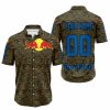 LIMITED EDITION PRODUCTS - US MARINE V1 - RED BULL RACING V1 - CUSTOM NAME - BUTTON SHIRT