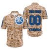 LIMITED EDITION PRODUCTS - US MARINE - YAMAHA BLUE RACING V1 - CUSTOM NAME - BUTTON SHIRT