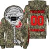 LIMITED EDITION PRODUCTS - US ARMY V3 - YAMAHA RED RACING V1 - CUSTOM NAME - FLEECE ZIP HOODIE