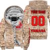 LIMITED EDITION PRODUCTS - US MARINE - YAMAHA RED RACING V1 - CUSTOM NAME - FLEECE ZIP HOODIE