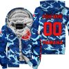 LIMITED EDITION PRODUCTS - US NAVY V1 - YAMAHA RED RACING V1 - CUSTOM NAME - FLEECE ZIP HOODIE