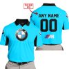 CUSTOM NAME RACING - LIMITED EDITION - BMW - SKY BLUE V2 - POLO SHIRT