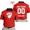 CUSTOM NAME RACING - LIMITED EDITION - DUCATI - RED V2 - POLO SHIRT