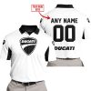 CUSTOM NAME RACING - LIMITED EDITION - DUCATI - WHITE V2 - POLO SHIRT