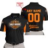 CUSTOM NAME RACING - LIMITED EDITION - HARLEY DAVIDSON - ORANGE - POLO SHIRT