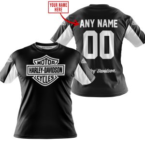 CUSTOM NAME RACING - LIMITED EDITION - HARLEY DAVIDSON - WHITE - T-SHIRT