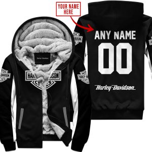 CUSTOM NAME RACING - LIMITED EDITION - HARLEY DAVIDSON - WHITE - FLEECE ZIP HOODIE