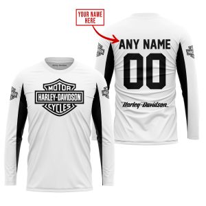 CUSTOM NAME RACING - LIMITED EDITION - HARLEY DAVIDSON - WHITE V2 - JERSEY