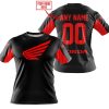 CUSTOM NAME RACING - LIMITED EDITION - HONDA - RED - T-SHIRT