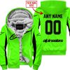 CUSTOM NAME RACING - LIMITED EDITION - ALPINESTARS - GREEN V2 - FLEECE ZIP HOODIE