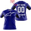 CUSTOM NAME RACING - LIMITED EDITION - ALPINESTARS - NAVY V2 - T-SHIRT