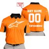 CUSTOM NAME RACING - LIMITED EDITION - ALPINESTARS - ORANGE V2 - POLO SHIRT
