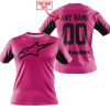 CUSTOM NAME RACING - LIMITED EDITION - ALPINESTARS - PINK 1 V2 - T-SHIRT