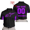 CUSTOM NAME RACING - LIMITED EDITION - ALPINESTARS - PURPLE - POLO SHIRT