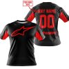 CUSTOM NAME RACING - LIMITED EDITION - ALPINESTARS - RED - T-SHIRT