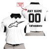 CUSTOM NAME RACING - LIMITED EDITION - ALPINESTARS - WHITE V2 - POLO SHIRT