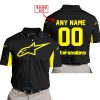 CUSTOM NAME RACING - LIMITED EDITION - ALPINESTARS - YELOW - POLO SHIRT