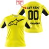 CUSTOM NAME RACING - LIMITED EDITION - ALPINESTARS - YELOW V2 - T-SHIRT