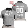 CUSTOM NAME RACING - LIMITED EDITION - FOX RACING V2 - GREY - POLO SHIRT