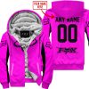 CUSTOM NAME RACING - LIMITED EDITION - FOX RACING V2 - PINK - FLEECE ZIP HOODIE
