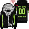 CUSTOM NAME RACING - LIMITED EDITION - CAN AM - GREEN 1 - FLEECE ZIP HOODIE